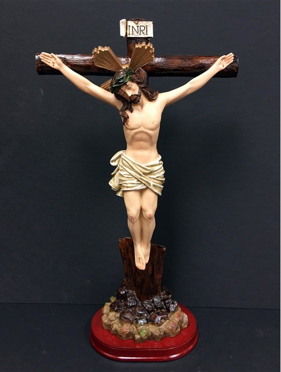 20" Crucifixion w/ Wood Base 